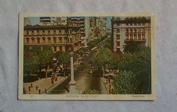 Avenida 18 de Julho - Montevideo - Ano de 1965 - Postal Raro!!!
