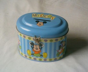 Cofre em Lata - Mickey - Decoração - Coleção - Uso.